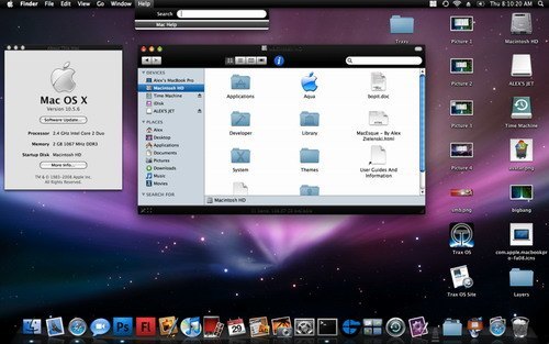 рабочий стол Mac OSX